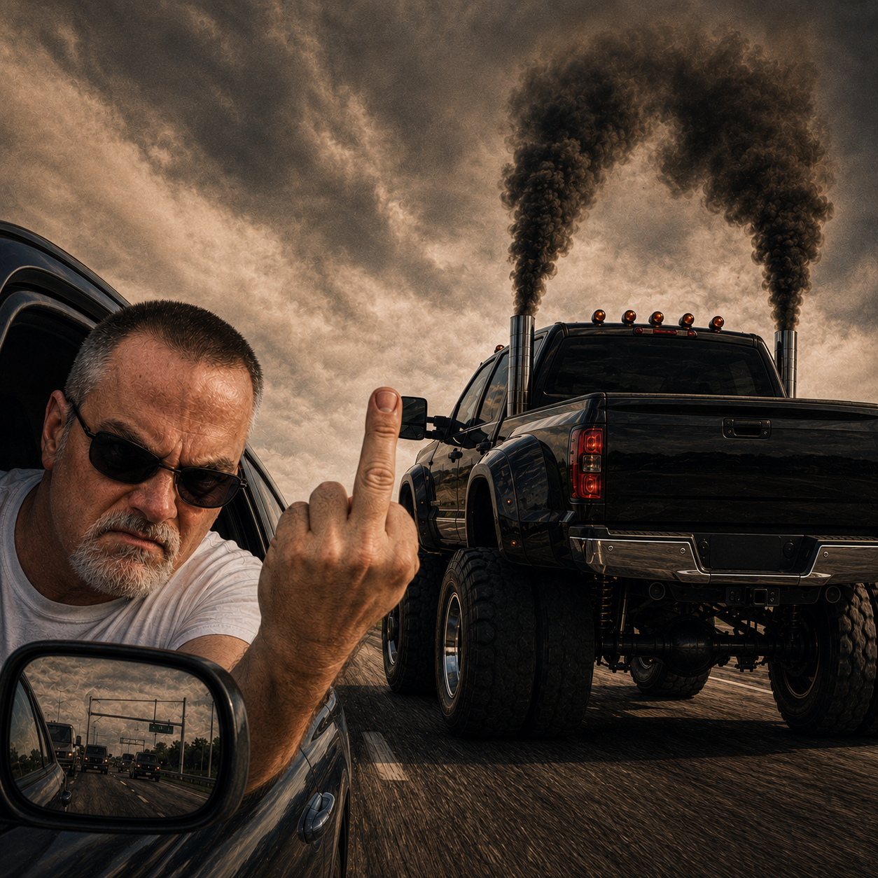 Douche in a Dually artwork